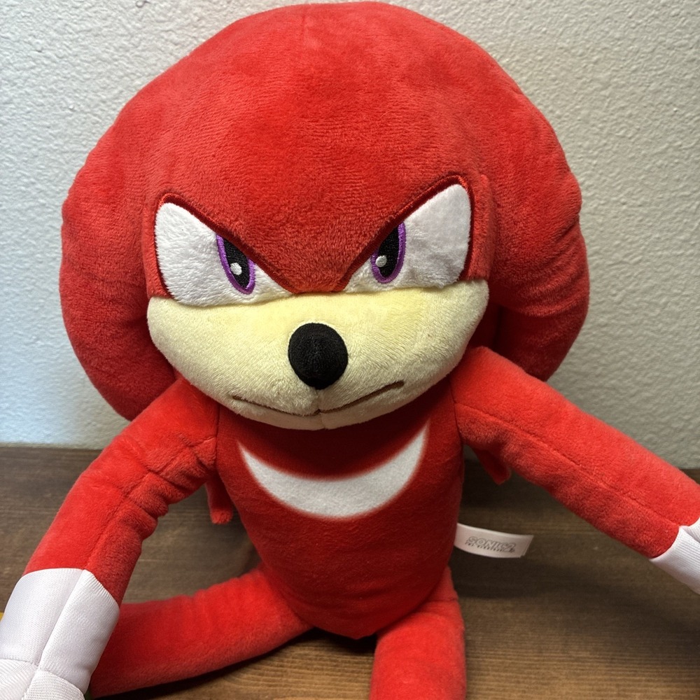 Sonic The Hedgehog Movie 2 Knuckles Plush Toy Factory NWT NEW 2023 SEGA 18" - Picture 7 of 7